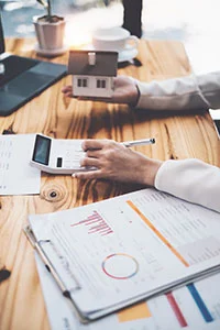 Családi ház illusztráció online értékbecsléshez